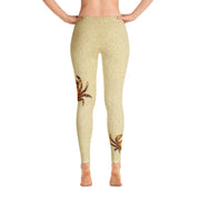 Gold Crab 2 Gyotaku Leggings - 57 Peaks